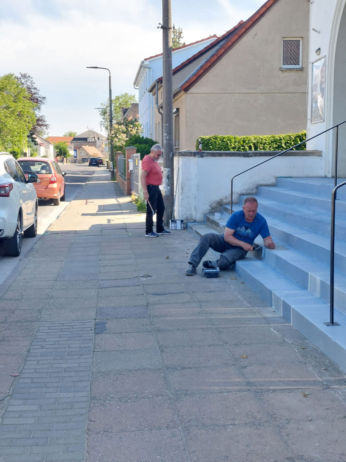 Richi und Jens beim Streichen