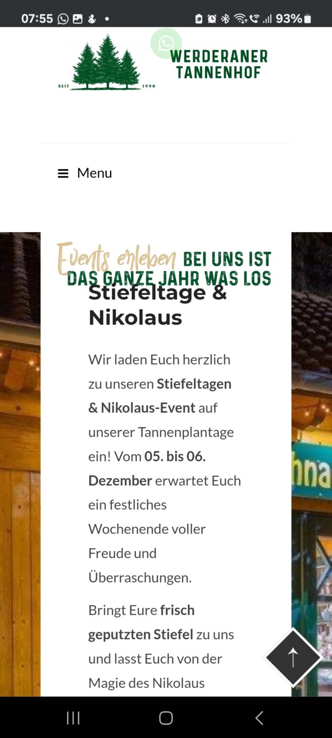 Flyer zu "Stiefeltage und Nikolaus"